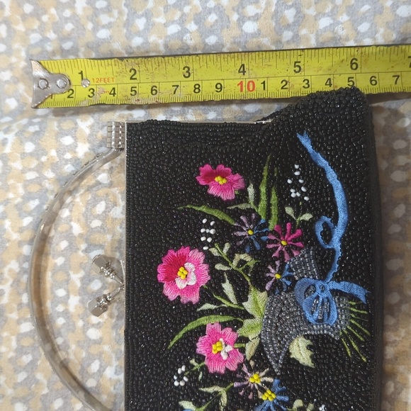 Jessica McClintock Vintage Beaded Cocktail Purse Clutch - Picture 7 of 7